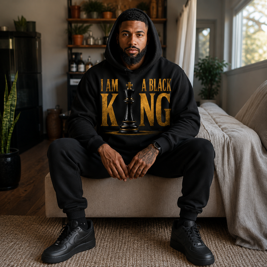 I Am A Black King Hooded Sweatshirt