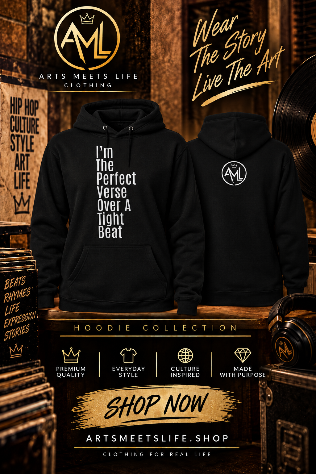 I'm The Perfect Verse Over A Tight Beat Hooded Sweatshirt